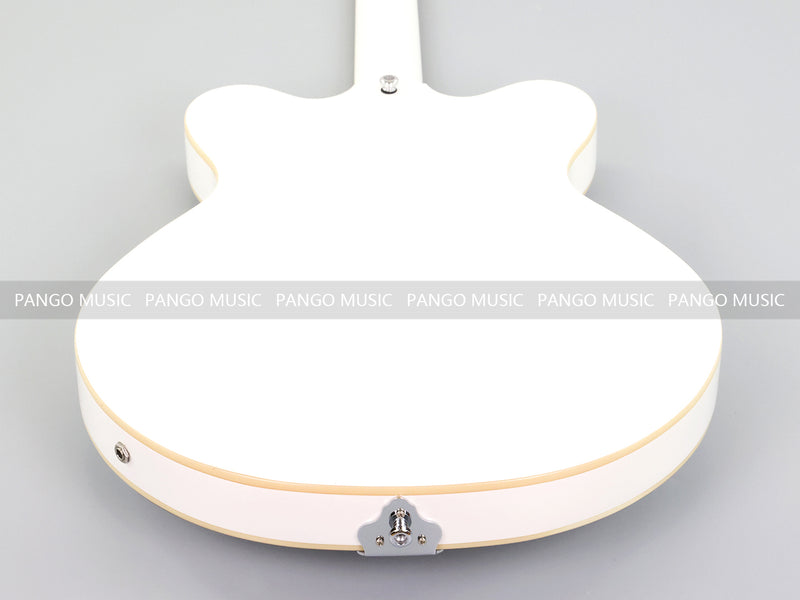 Semi-Hollow Body ES-335 Style Electric Guitar with Gloss White Finish (HY-2606)
