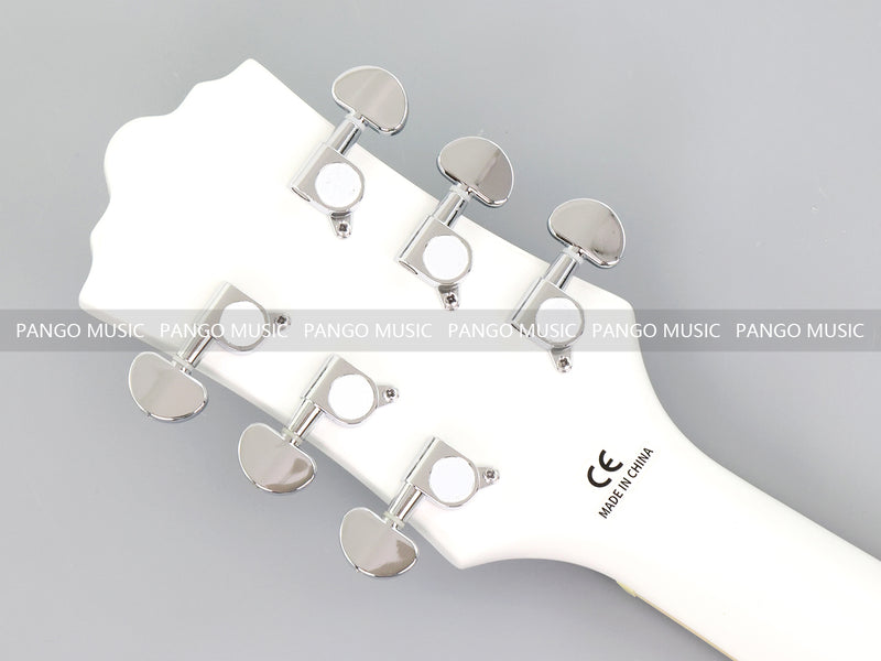 Semi-Hollow Body ES-335 Style Electric Guitar with Gloss White Finish (HY-2606)
