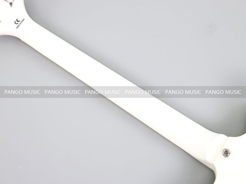 Semi-Hollow Body ES-335 Style Electric Guitar with Gloss White Finish (HY-2606)