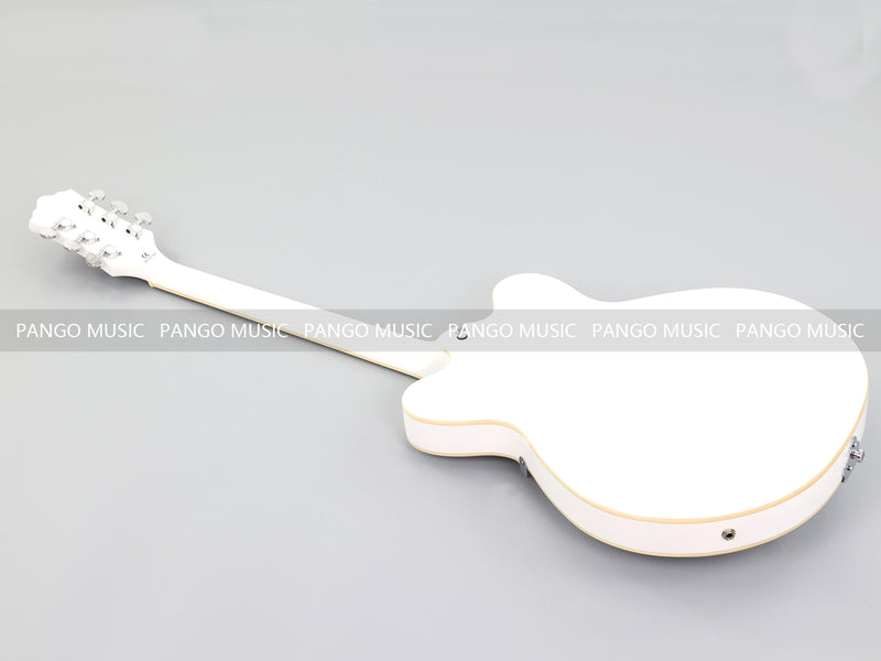 Semi-Hollow Body ES-335 Style Electric Guitar with Gloss White Finish (HY-2606)