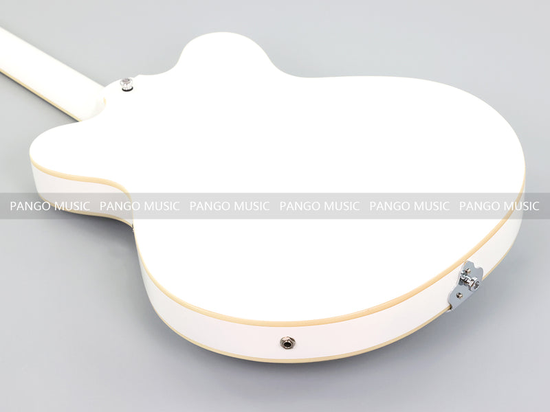 Semi-Hollow Body ES-335 Style Electric Guitar with Gloss White Finish (HY-2606)