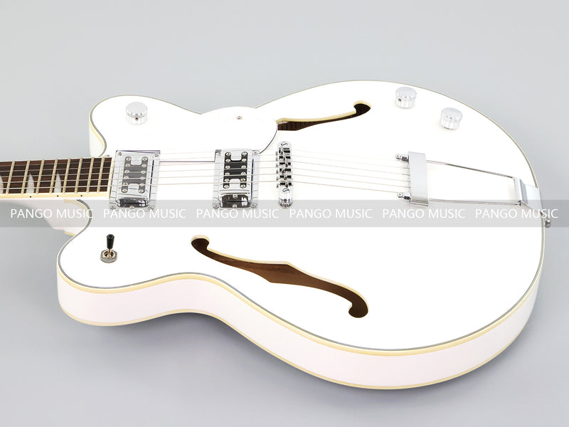 Semi-Hollow Body ES-335 Style Electric Guitar with Gloss White Finish (HY-2609)