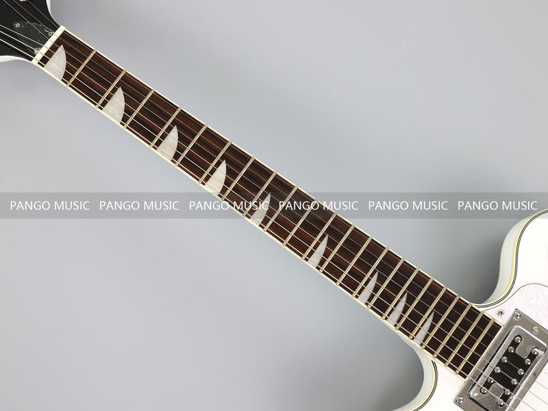 Semi-Hollow Body ES-335 Style Electric Guitar with Gloss White Finish (HY-2609)