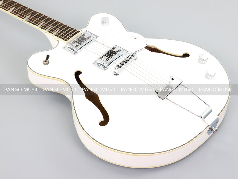 Semi-Hollow Body ES-335 Style Electric Guitar with Gloss White Finish (HY-2609)