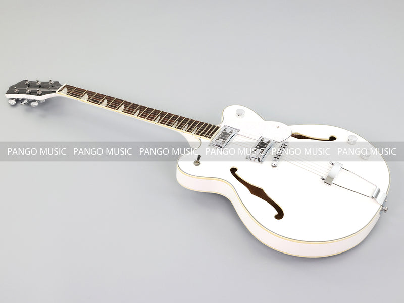 Semi-Hollow Body ES-335 Style Electric Guitar with Gloss White Finish (HY-2609)