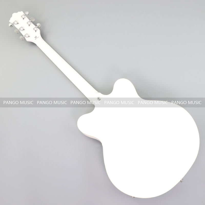 Semi-Hollow Body ES-335 Style Electric Guitar with Gloss White Finish (HY-2609)