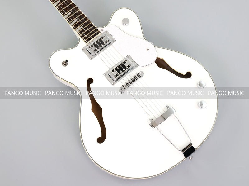 Semi-Hollow Body ES-335 Style Electric Guitar with Gloss White Finish (HY-2609)