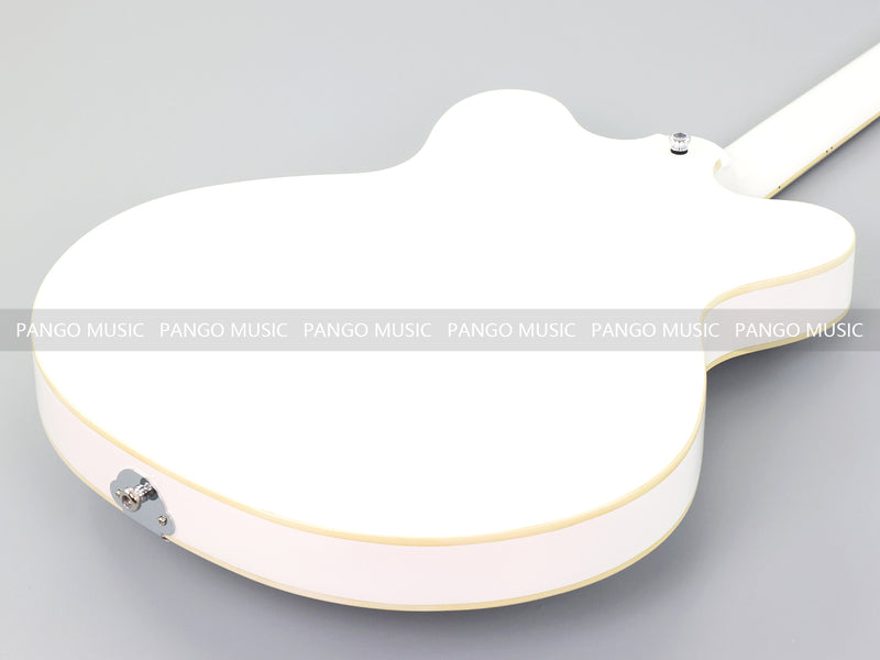 Semi-Hollow Body ES-335 Style Electric Guitar with Gloss White Finish (HY-2609)