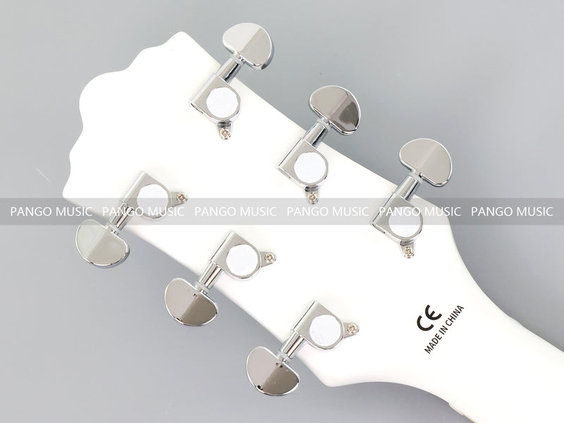 Semi-Hollow Body ES-335 Style Electric Guitar with Gloss White Finish (HY-2609)