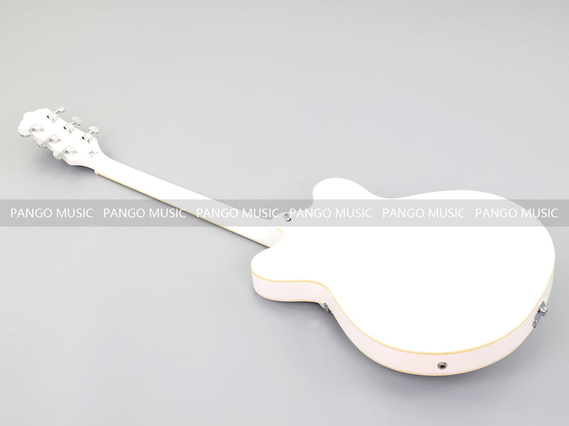 Semi-Hollow Body ES-335 Style Electric Guitar with Gloss White Finish (HY-2609)