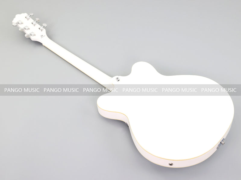 Semi-Hollow Body ES-335 Style Electric Guitar with Gloss White Finish (HY-2609)