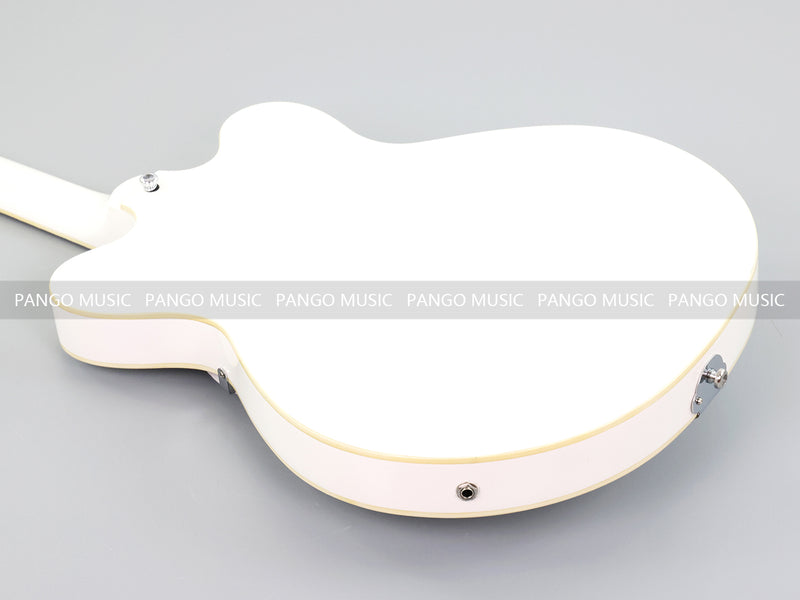 Semi-Hollow Body ES-335 Style Electric Guitar with Gloss White Finish (HY-2609)