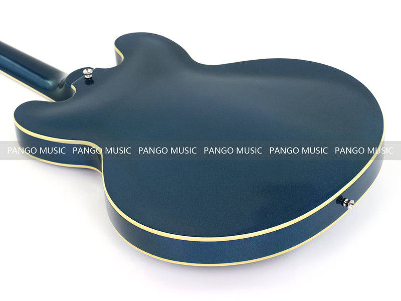 Semi-Hollow Body Electric Guitar with Gloss Metallic Blue Finish(PHY-132X)
