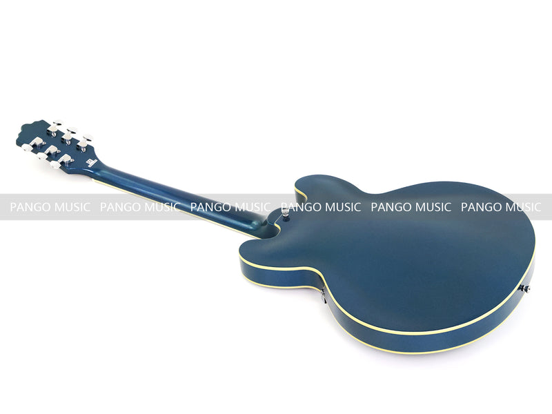 Semi-Hollow Body Electric Guitar with Gloss Metallic Blue Finish(PHY-132X)