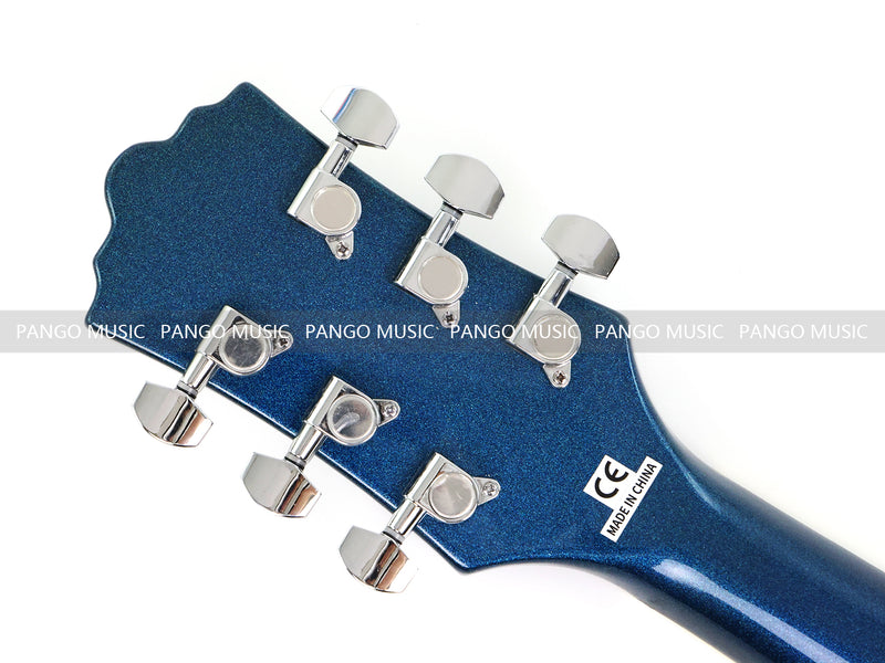 Semi-Hollow Body Electric Guitar with Gloss Metallic Blue Finish(PHY-132X)