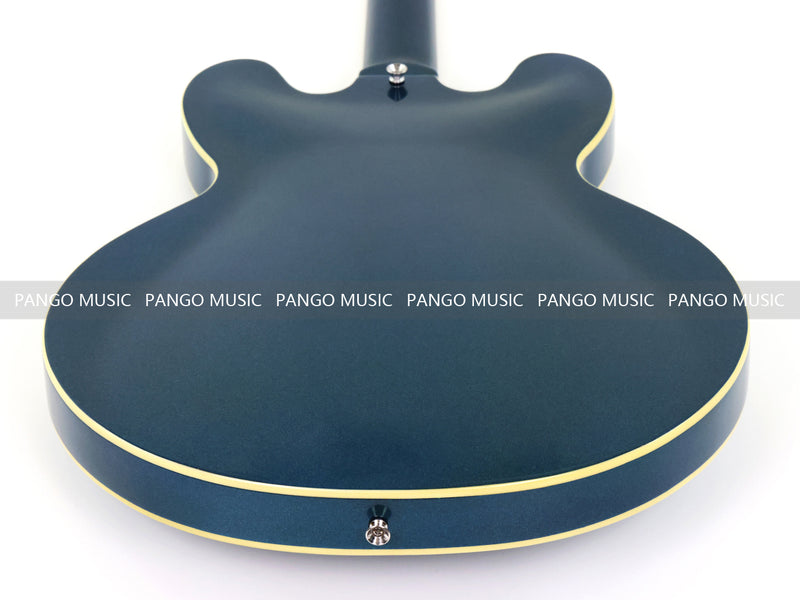Semi-Hollow Body Electric Guitar with Gloss Metallic Blue Finish(PHY-132X)