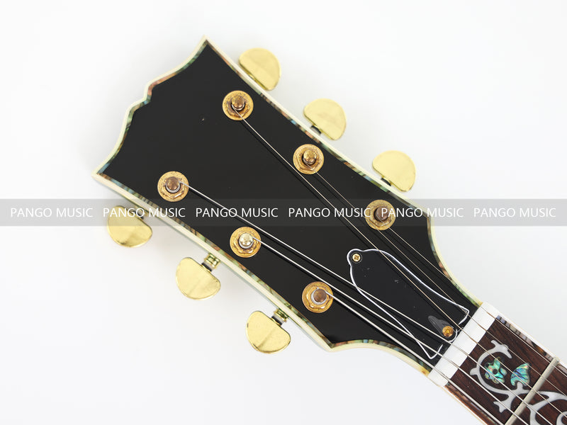 Semi Hollow All Green Electric Guitar with Flamed Maple Top (ZQN0201)