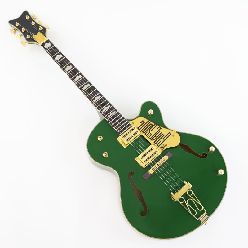 Semi Hollow Body All Green Electric Guitar (0111, Limited Edition, Flash Sale)
