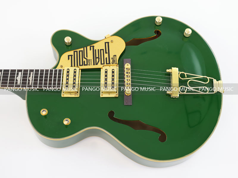 Semi Hollow Body All Green Electric Guitar (0111, Limited Edition, Flash Sale)