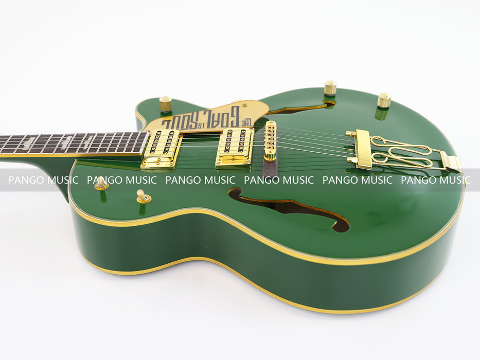 Semi Hollow Body All Green Electric Guitar (0111, Limited Edition, Flash Sale)