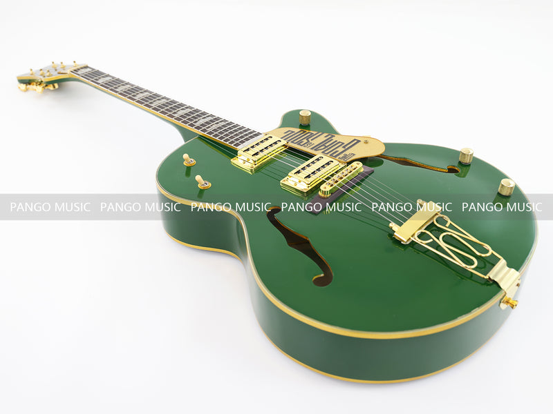 Semi Hollow Body All Green Electric Guitar (0111, Limited Edition, Flash Sale)