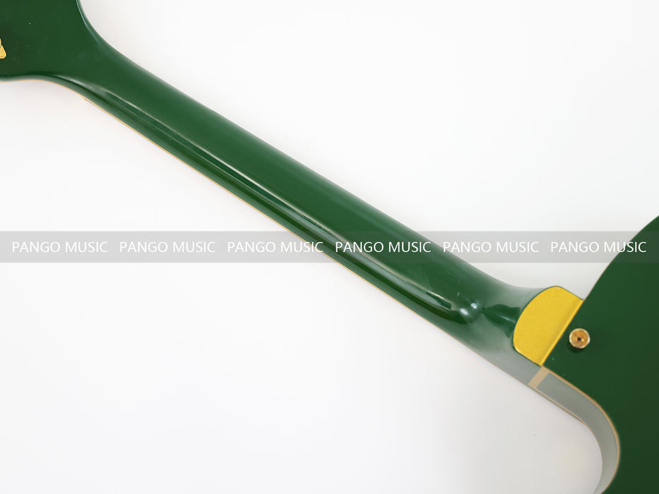 Semi Hollow Body All Green Electric Guitar (0111, Limited Edition, Flash Sale)
