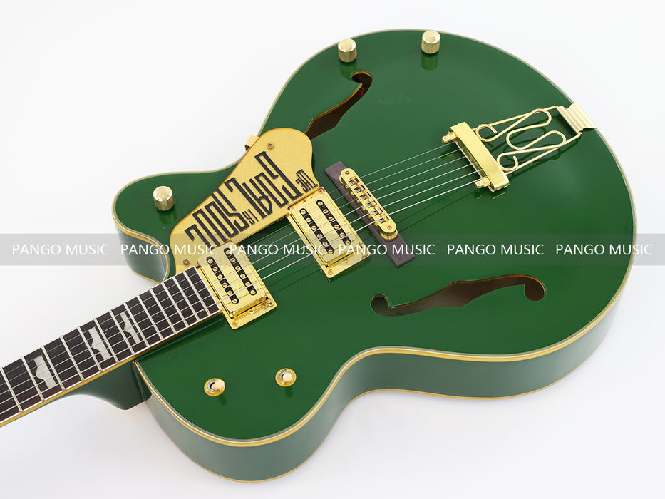Semi Hollow Body All Green Electric Guitar (0111, Limited Edition, Flash Sale)