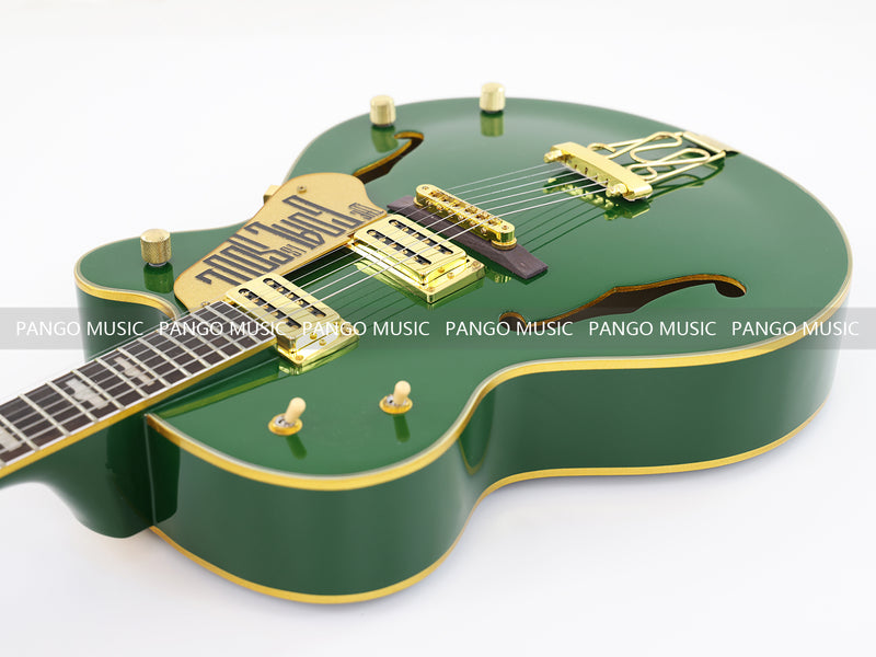 Semi Hollow Body All Green Electric Guitar (0111, Limited Edition, Flash Sale)