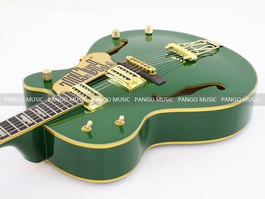 Semi Hollow Body All Green Electric Guitar (0111, Limited Edition, Flash Sale)