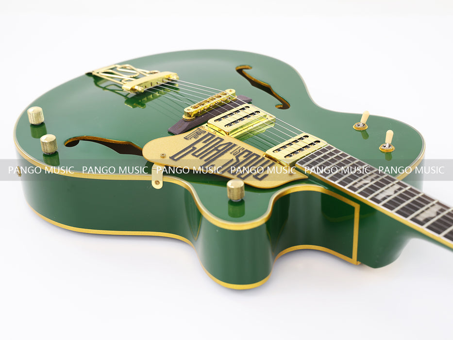 Semi Hollow Body All Green Electric Guitar (0111, Limited Edition, Flash Sale)