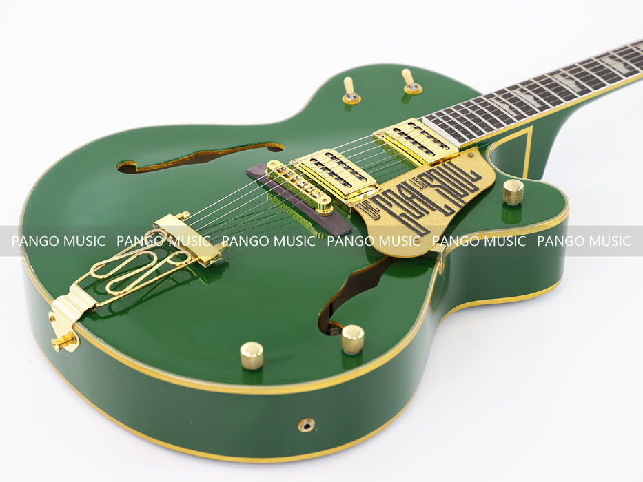 Semi Hollow Body All Green Electric Guitar (0111, Limited Edition, Flash Sale)
