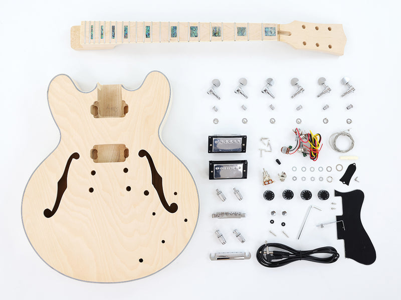 Semi Hollow Body DIY Electric Guitar Kit (LRF-025, Limited Edition)