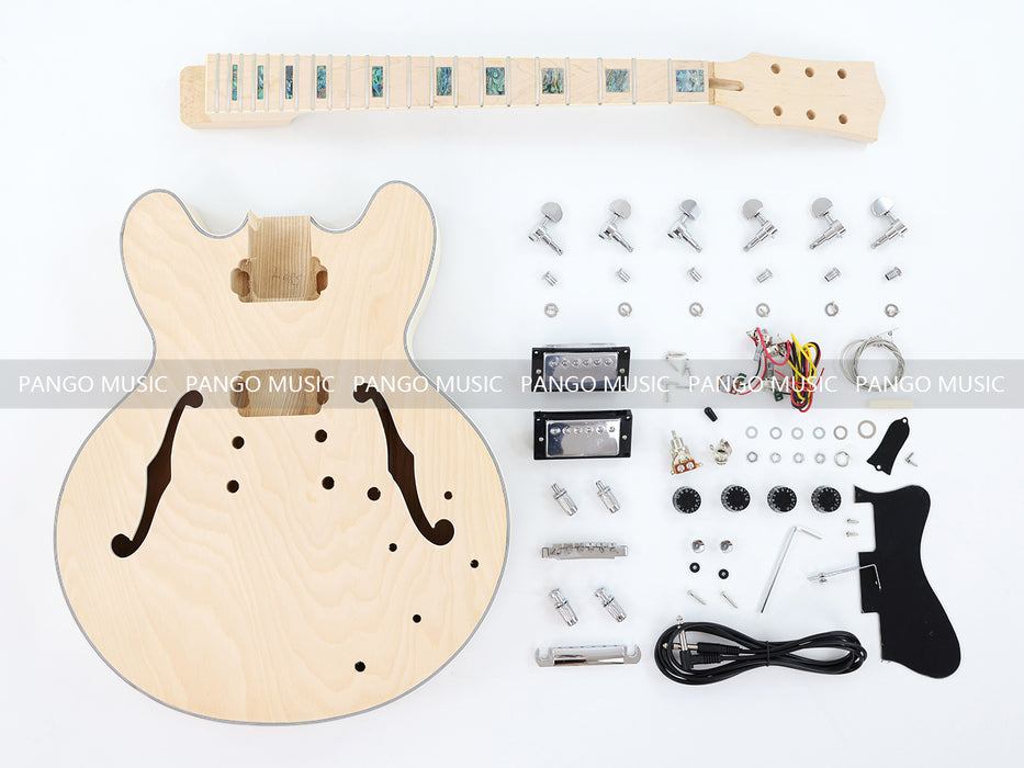 Semi Hollow Body DIY Electric Guitar Kit (LRF-025, Limited Edition)