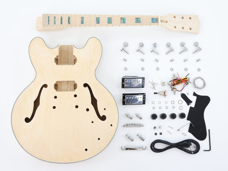 Semi Hollow Body DIY Electric Guitar Kit (LRF-036, Limited Edition)