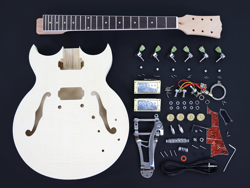 Hollow Body DIY Electric Guitar Kit (PHB-650F, Fast Shipping, Tariff-free)