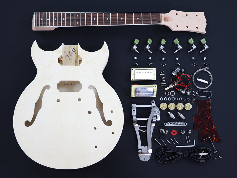 Hollow Body DIY Electric Guitar Kit (PHB-740B, Limited Edition)