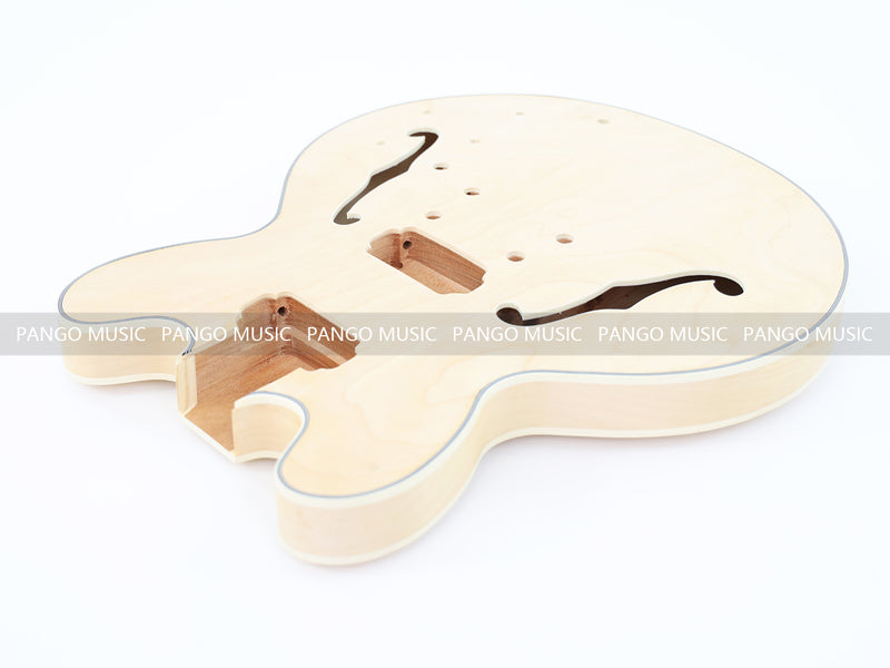 Semi Hollow Body DIY Electric Guitar Kit with Ebony Fretboard (LRF-045, Limited Edition)