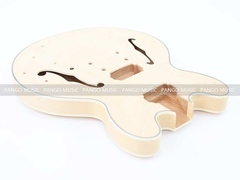 Semi Hollow Body DIY Electric Guitar Kit with Ebony Fretboard (LRF-045, Limited Edition)