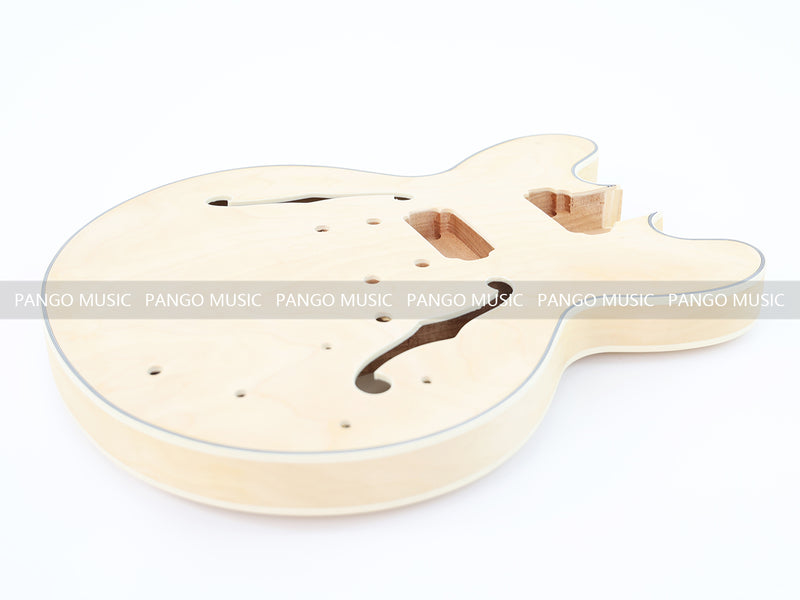 Semi Hollow Body DIY Electric Guitar Kit with Ebony Fretboard (LRF-045, Limited Edition)