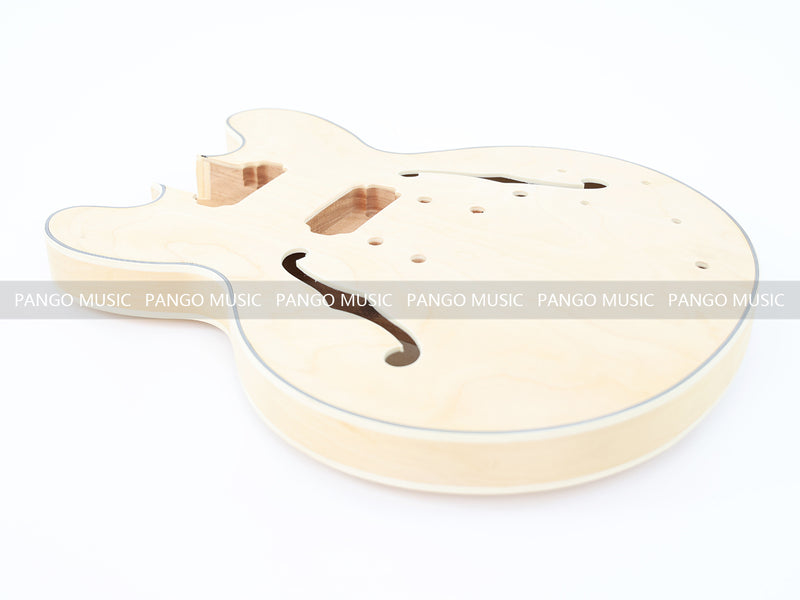 Semi Hollow Body DIY Electric Guitar Kit with Ebony Fretboard (LRF-045, Limited Edition)