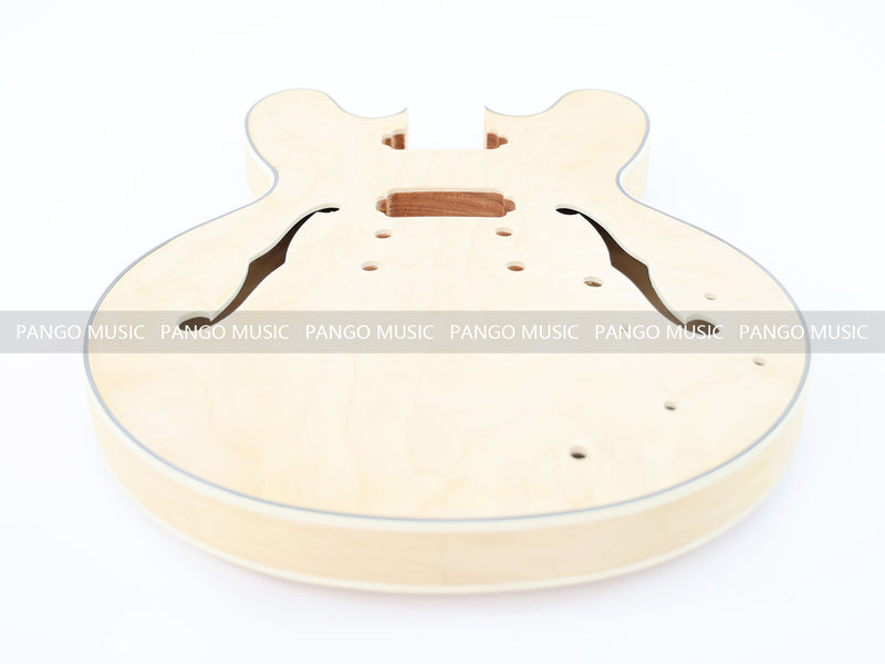 Semi Hollow Body DIY Electric Guitar Kit with Ebony Fretboard (LRF-045, Limited Edition)