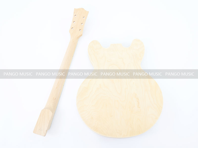 Semi Hollow Body DIY Electric Guitar Kit with Ebony Fretboard (LRF-045, Limited Edition)