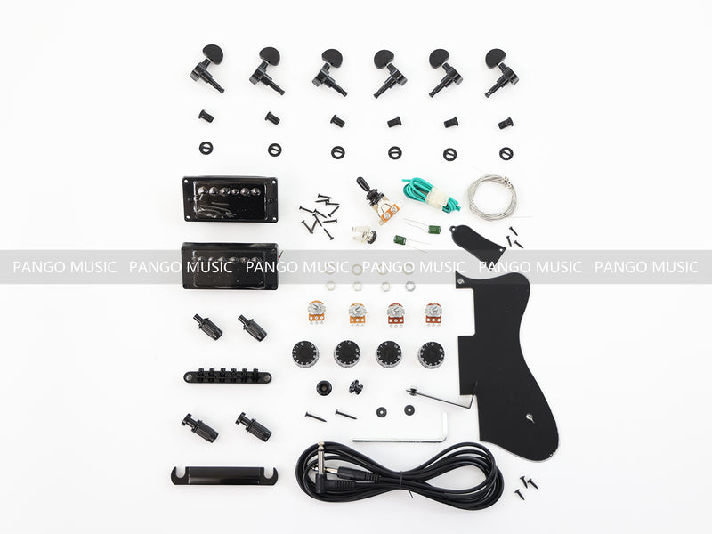 Semi Hollow Body DIY Electric Guitar Kit with Ebony Fretboard (LRF-045, Limited Edition)