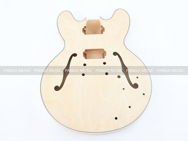 Semi Hollow Body DIY Electric Guitar Kit with Ebony Fretboard (LRF-045, Limited Edition)