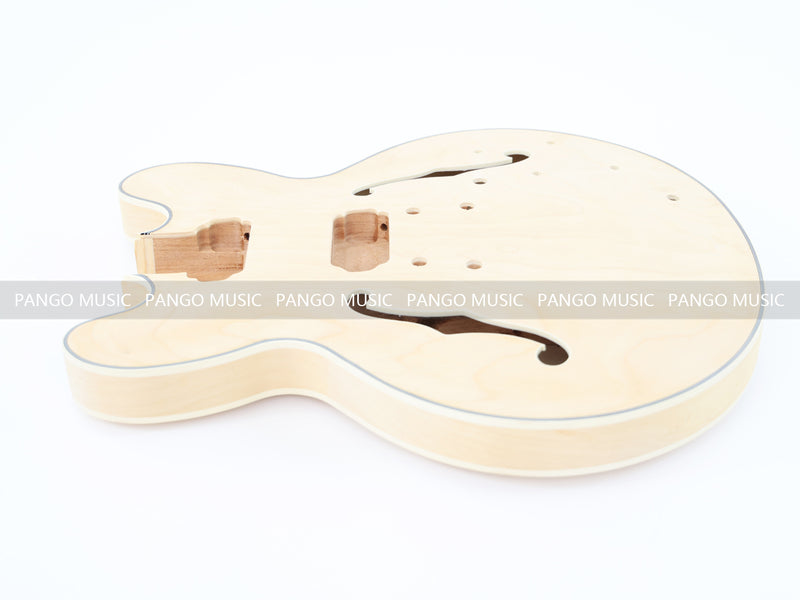 Semi Hollow Body DIY Electric Guitar Kit with Ebony Fretboard (LRF-045, Limited Edition)