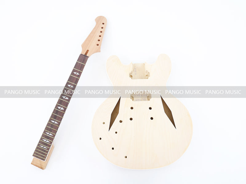 Semi Hollow Body DIY Electric Guitar Kit with Reverse Headstock (16732, Limited Edition)