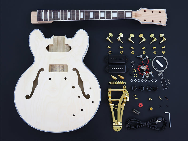 Semi Hollow Body ES-335 Style DIY Electric Guitar Kit (12048, Limited Edition)