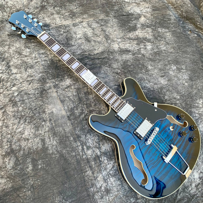 Semi Hollow Body Electric Guitar with No Logo (YMZ-237)