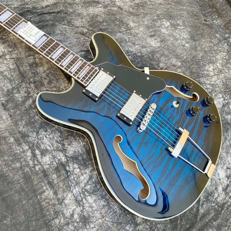 Semi Hollow Body Electric Guitar with No Logo (YMZ-237)
