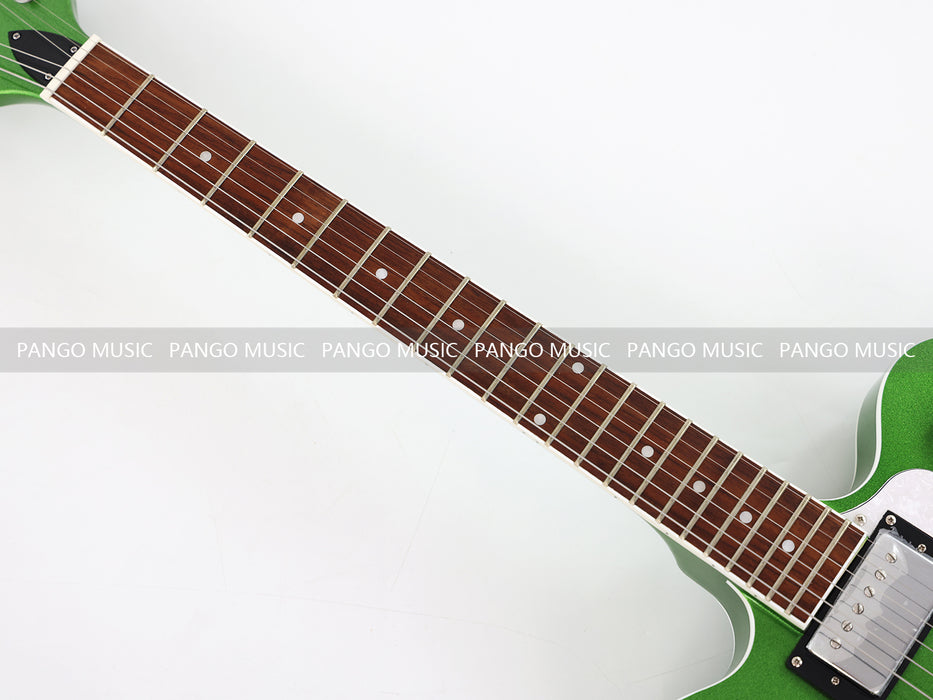 Semi Hollow Body Green Electric Guitar with Metallic Finish (PHY-153, Limited Edition, Flash Sale)